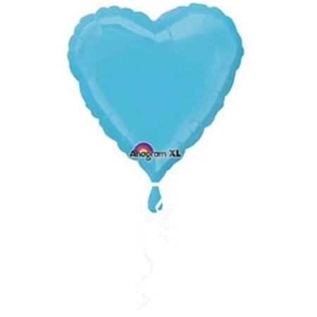 ANAGRAM HX Caribbean Blue Heart Balloon, 5PK 52275